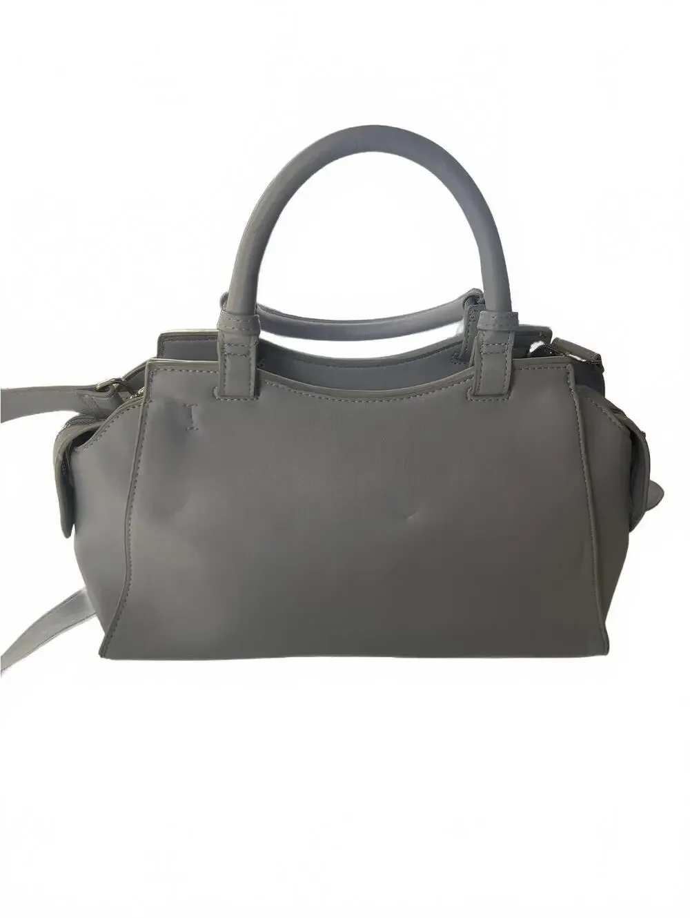 Steve Madden Satchel Crossbody Bag Blue Purse with Silver Chain Charm Details